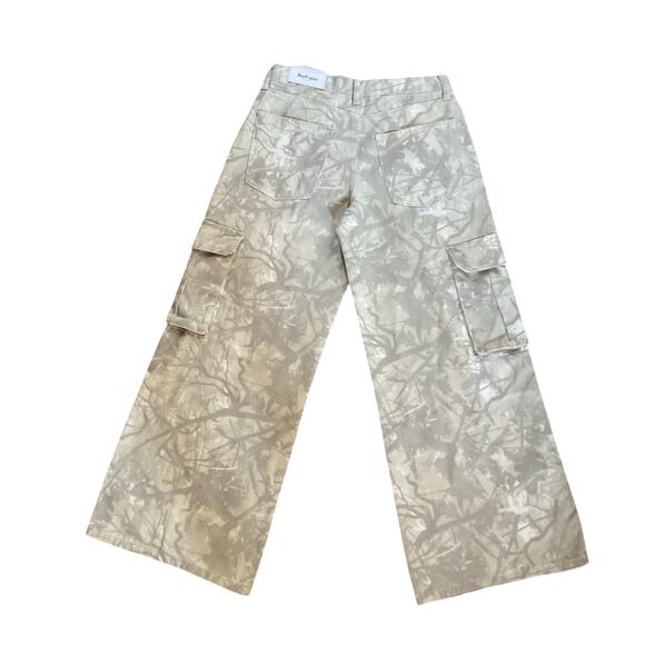Women’s Cargo Wide Leg Pants  Beige  streetwear  utility festival  Y2K  Sz 7 NWT - Picture 2 of 5